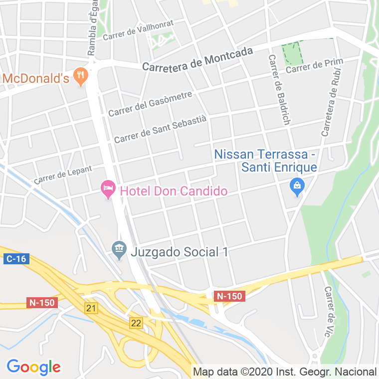 Código postal de Guillem de Muntanyans en Terrassa