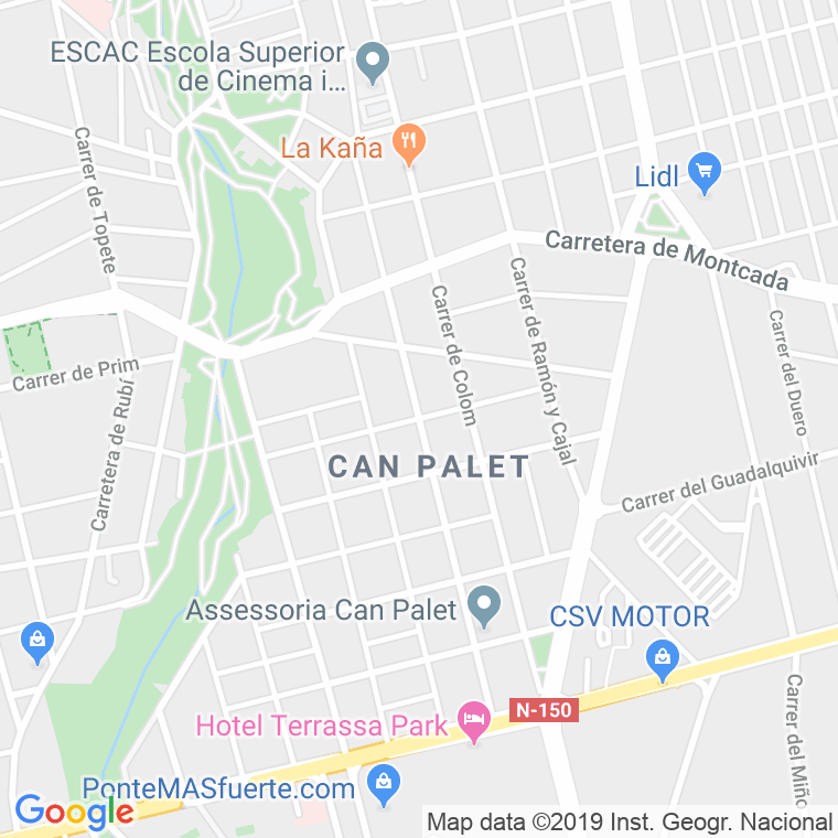 Código postal de Menendez y Pelayo   (impares del 47 al Final)  (pares del 64 al Final) en Terrassa