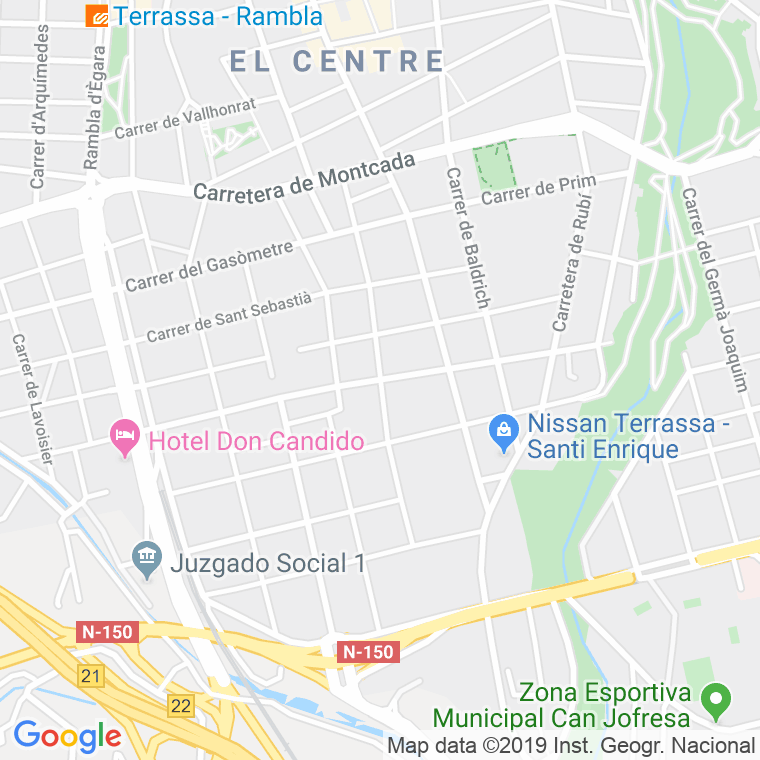 Código postal de Roger de Lluria en Terrassa