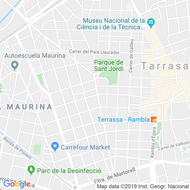 Código Postal calle Antoni Torrella en Terrassa