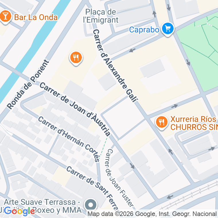 Código postal de Agusti Bartra en Terrassa