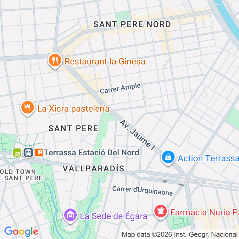 Código postal de Jaume I, Avinguda en Terrassa
