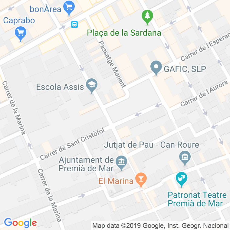 Código Postal calle Font Del Cargol, plaça en Terrassa
