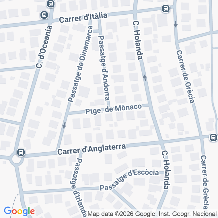 Código postal de Monaco, Passatge en Terrassa