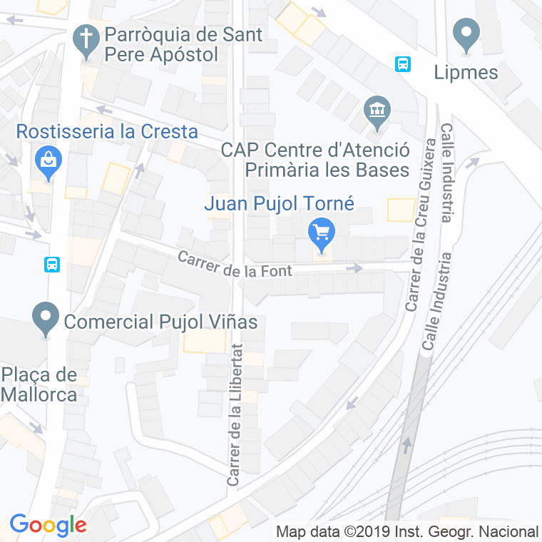 Código Postal calle Font De Santa Llucia en Manresa