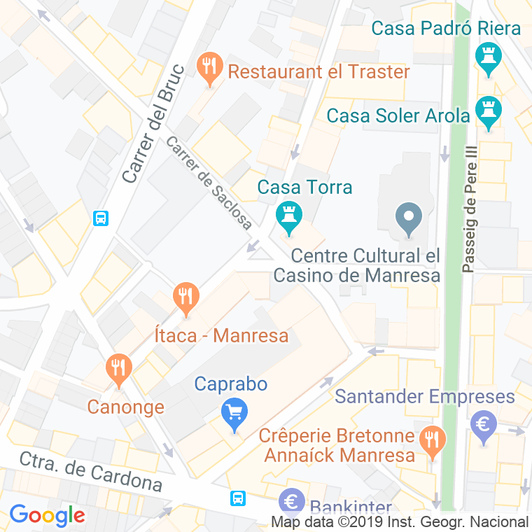Código Postal calle Independencia., plaça en Manresa
