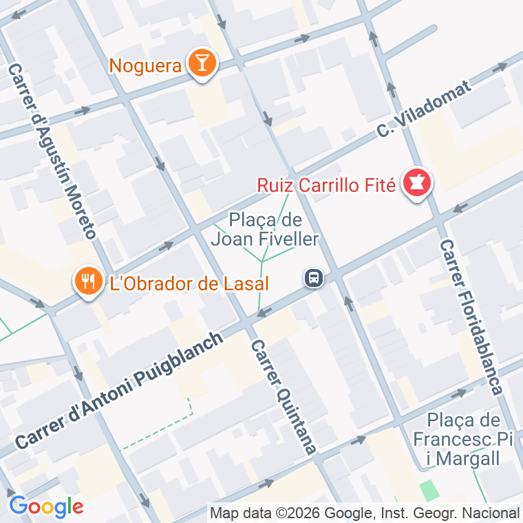 Código postal de Fiveller, Plaça en Mataró