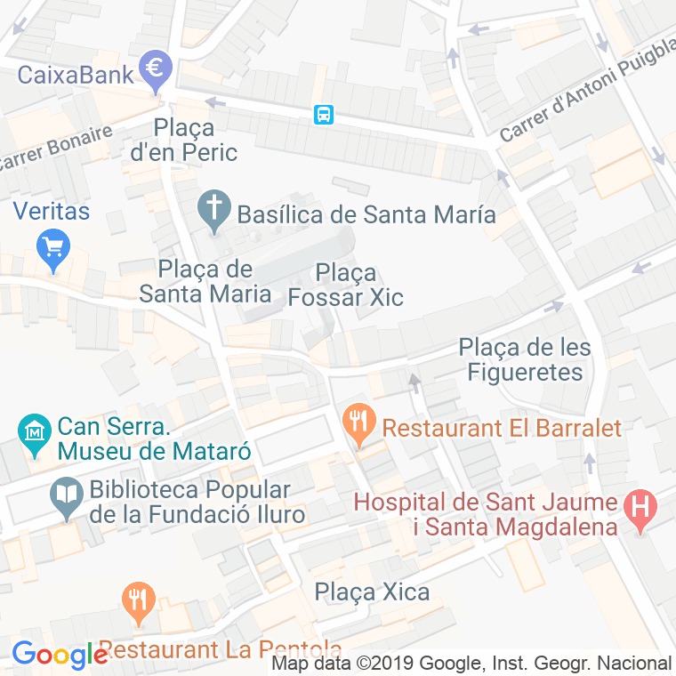 Código Postal calle Fossar Xic, plaça en Mataró
