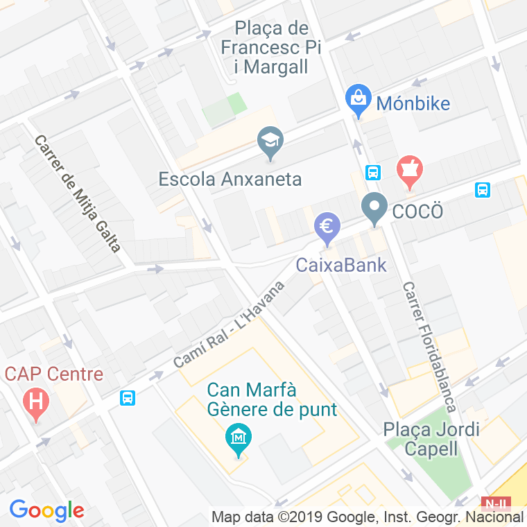 Código Postal calle Havana, De L', plaça en Mataró