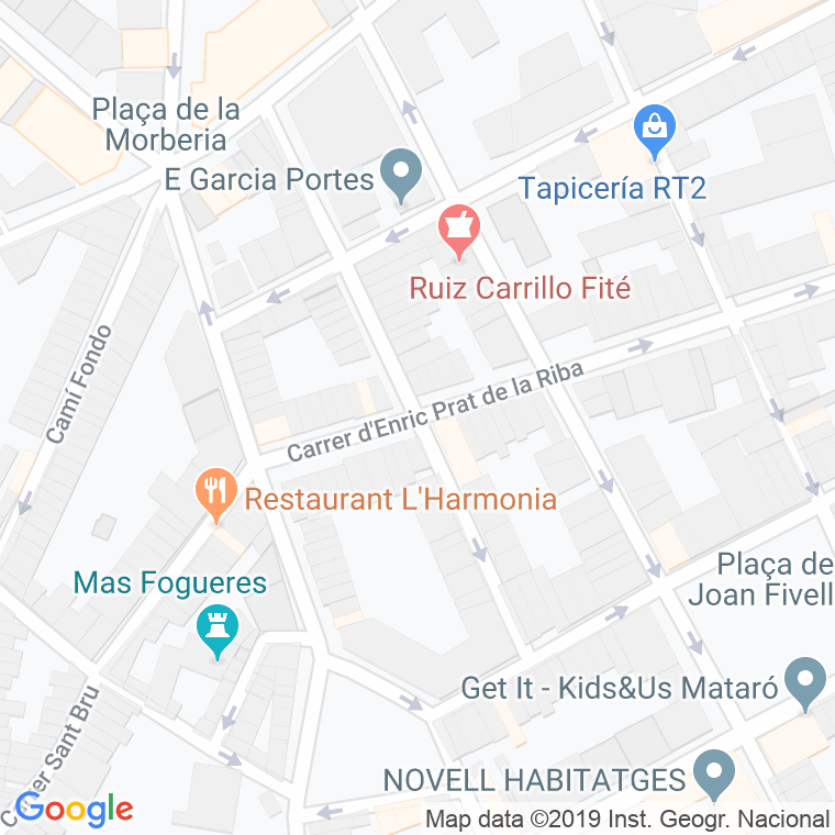 Código Postal calle Moreto en Mataró