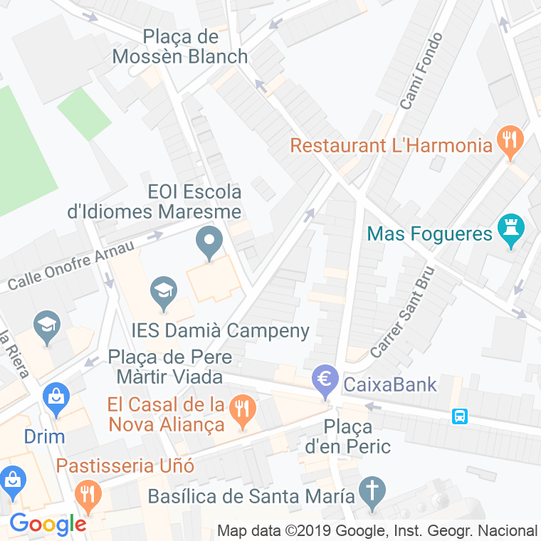Código Postal calle Nou De Les Caputxines en Mataró