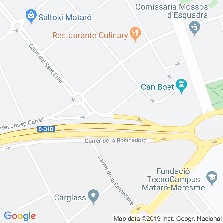 Código Postal calle Bosch I Gimpera en Mataró