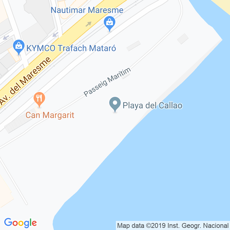 Código Postal calle Callao, Del, platja en Mataró