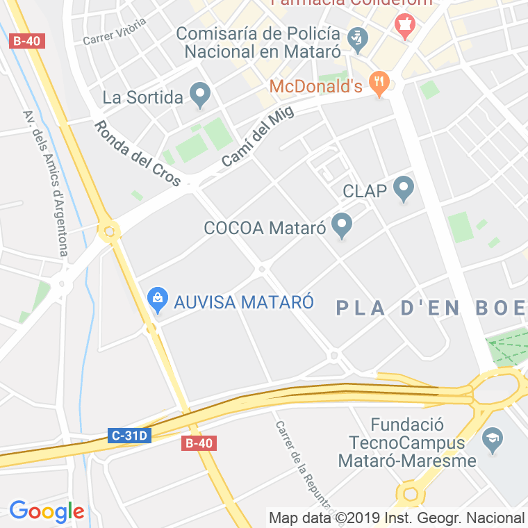 Código Postal calle Carrasco I Formiguera en Mataró