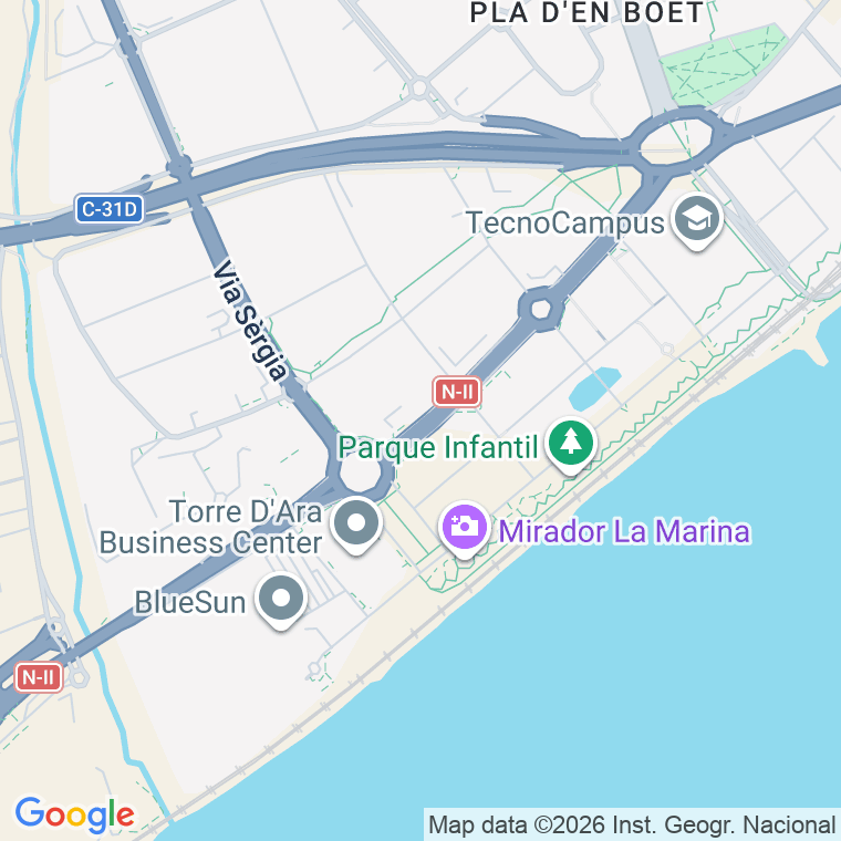 Código postal de Hortes de la Carretera de Barcelona en Mataró
