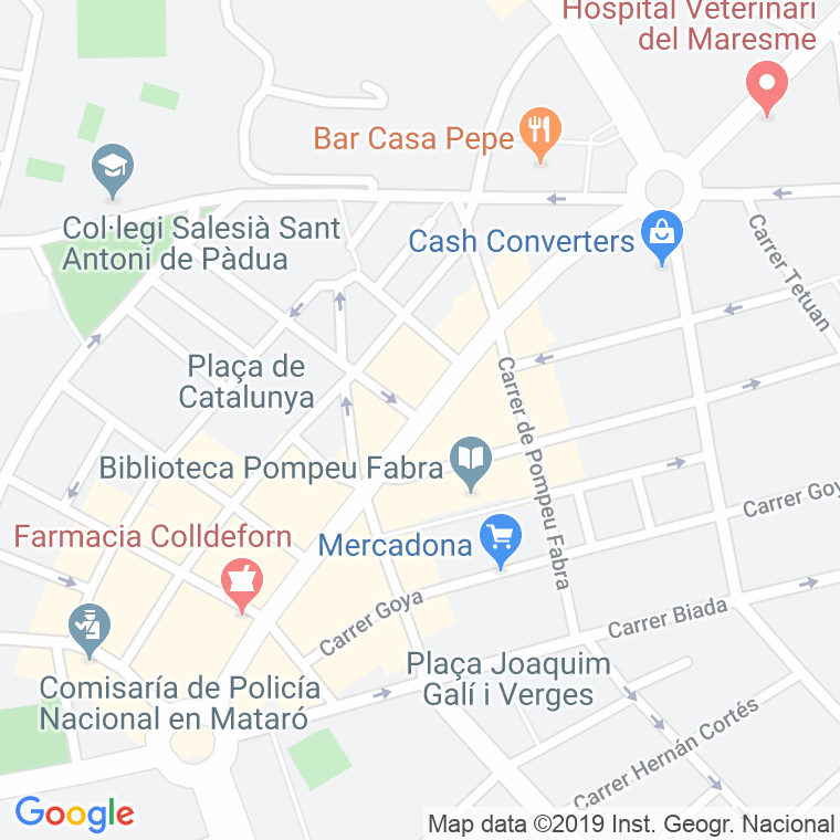 Código Postal calle O'donnell, ronda (Pares Del 2 Al Final) en Mataró