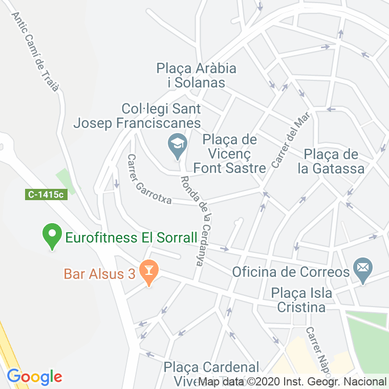 Código Postal calle Cerdanya, ronda en Mataró
