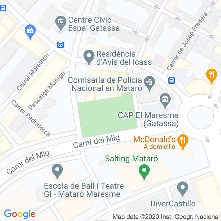 Código Postal calle Ciutat De Cehegin, plaça en Mataró