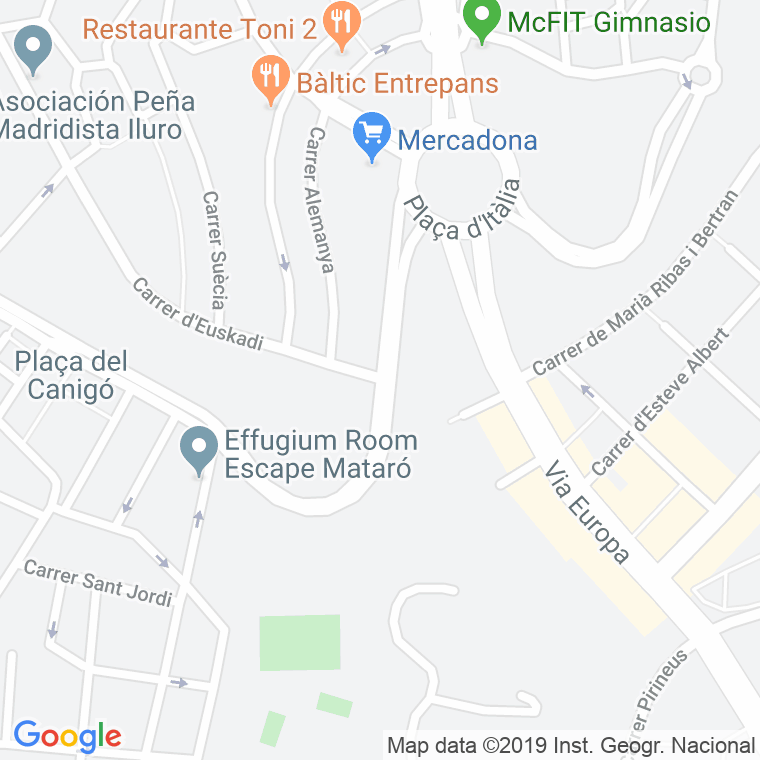 Código Postal calle Doctor Turro, ronda en Mataró