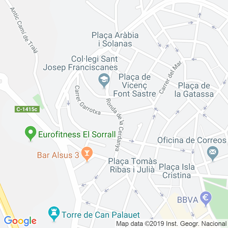 Código Postal calle Garrotxa en Mataró