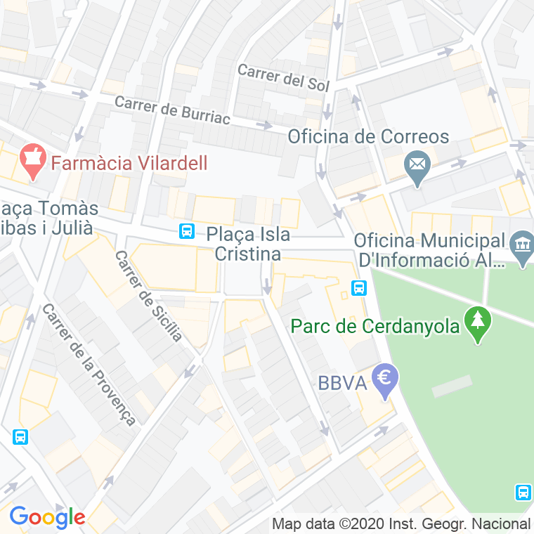 Código Postal calle Isla Cristina, plaça en Mataró