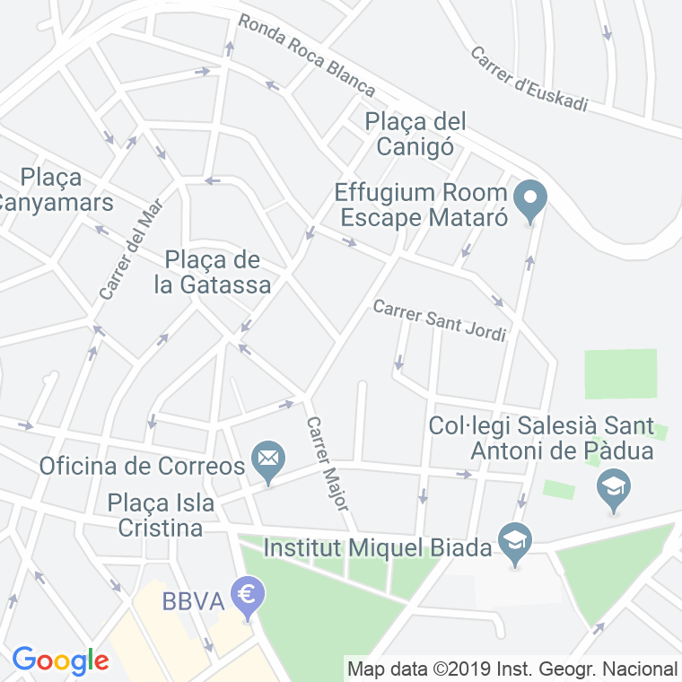 Código Postal calle Major en Mataró
