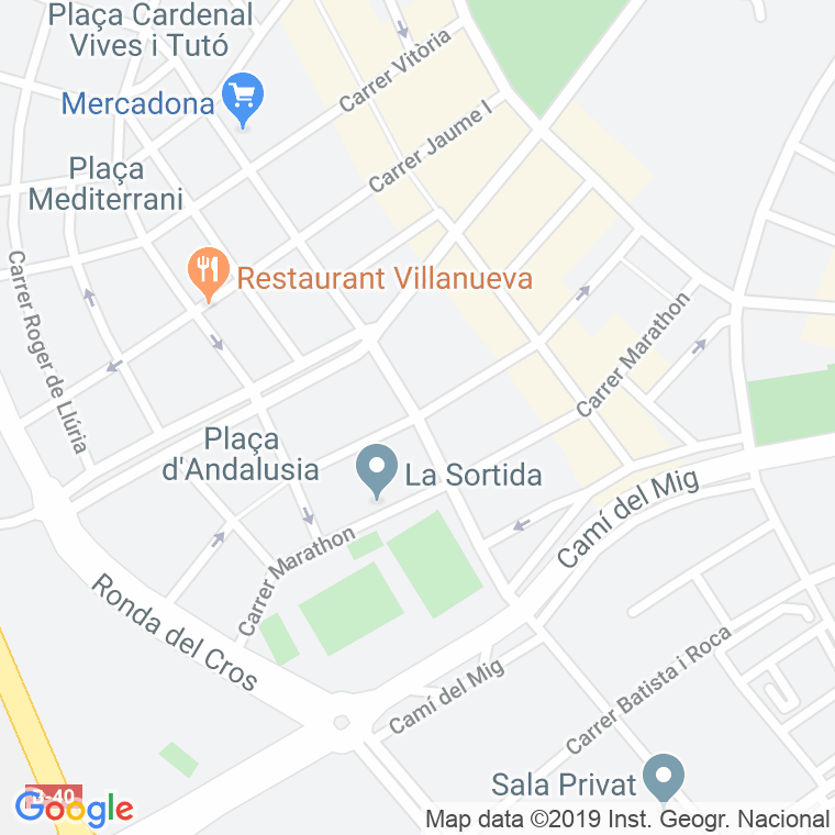 Código Postal calle Mare De Deu De La Cisa en Mataró