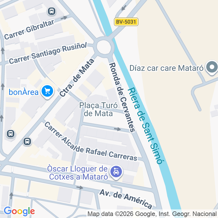 Código postal de Turo de Mata, Plaça en Mataró