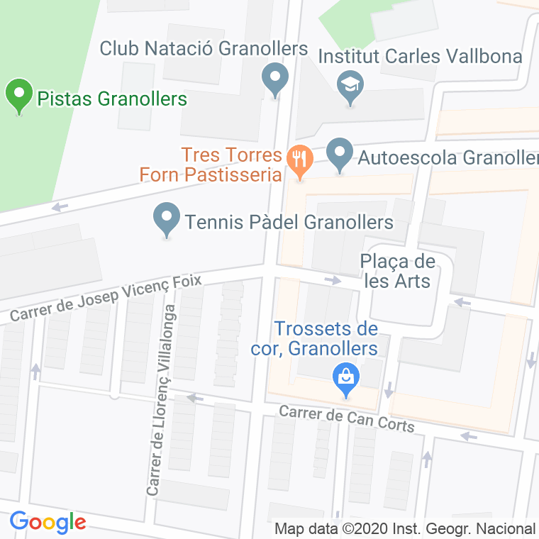 Código Postal calle Enric Morera en Granollers