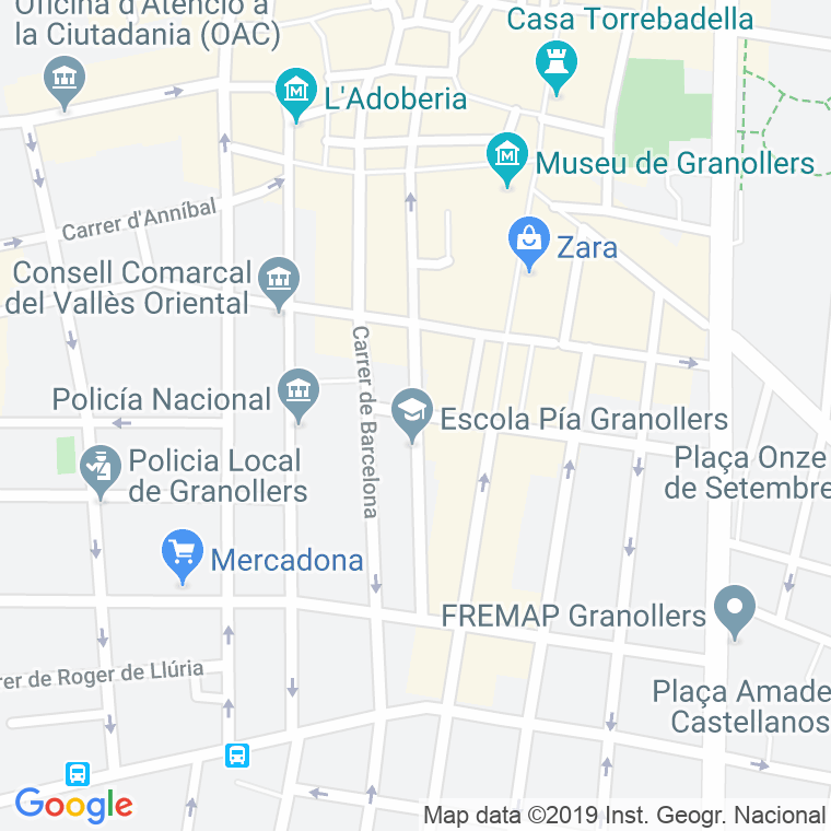 Código Postal calle Guayaquil en Granollers