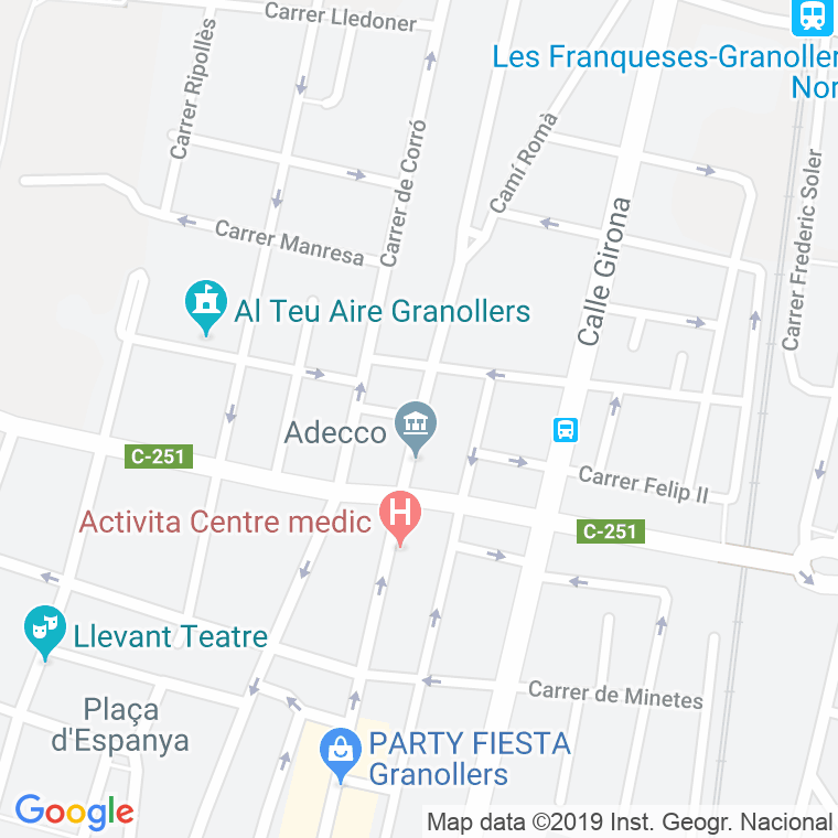 Código Postal calle Jacint Verdaguer, plaça en Granollers