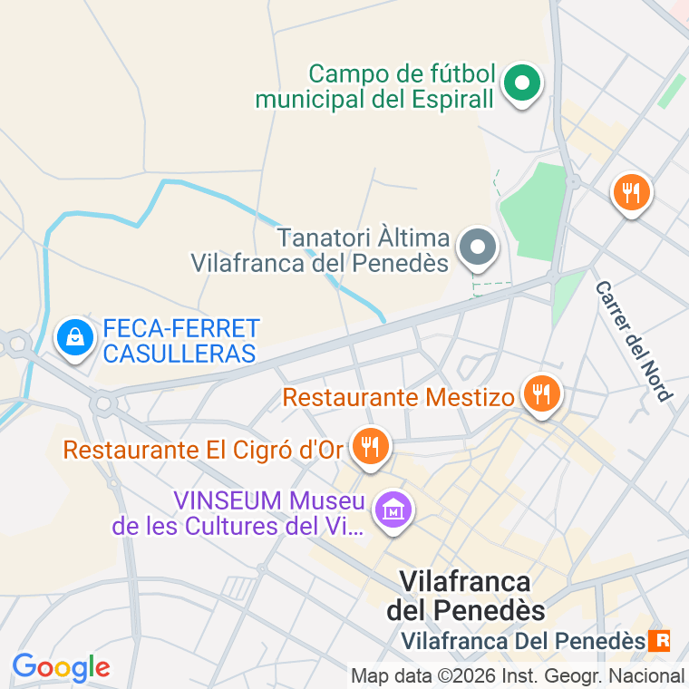 Código postal de C Balco de Les Clotes en Vilafranca del Penedes