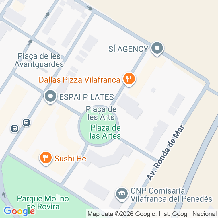 Código postal de Ptge Noucentisme en Vilafranca del Penedes
