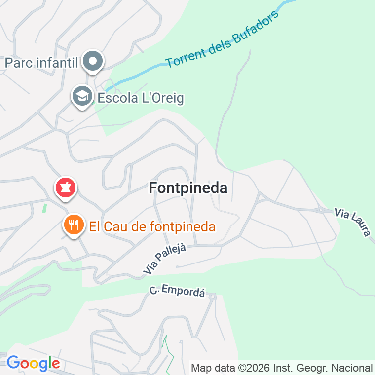 Código postal de Fontpineda en Barcelona