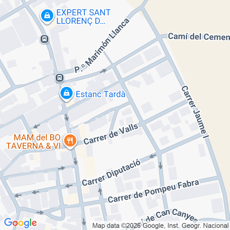 Código postal de Trav Valls en Sant Llorenç D'hortons