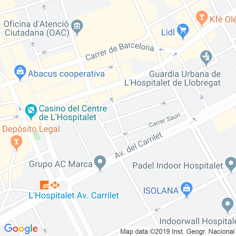 Código Postal calle Arts I Els Oficis en Hospitalet de Llobregat,l'