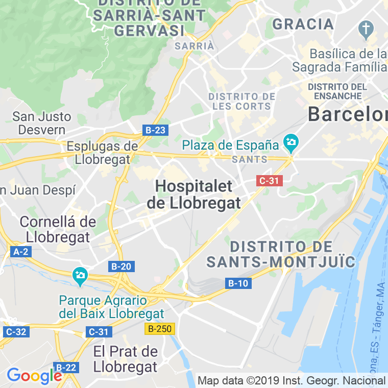Código Postal calle Barcelona en Hospitalet de Llobregat,l'