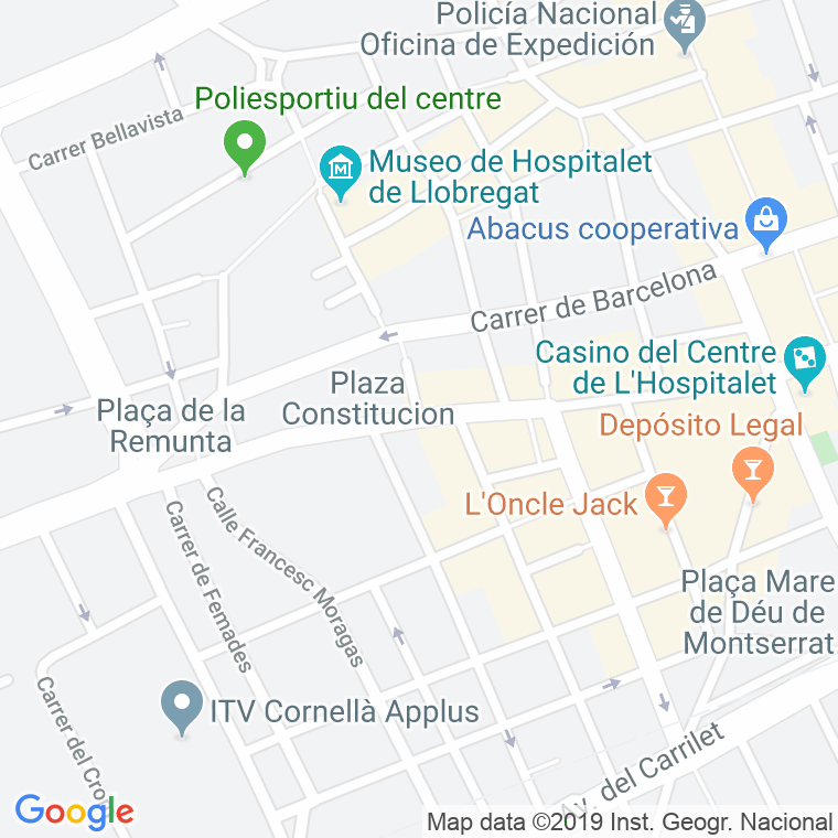 Código Postal calle Major en Hospitalet de Llobregat,l'