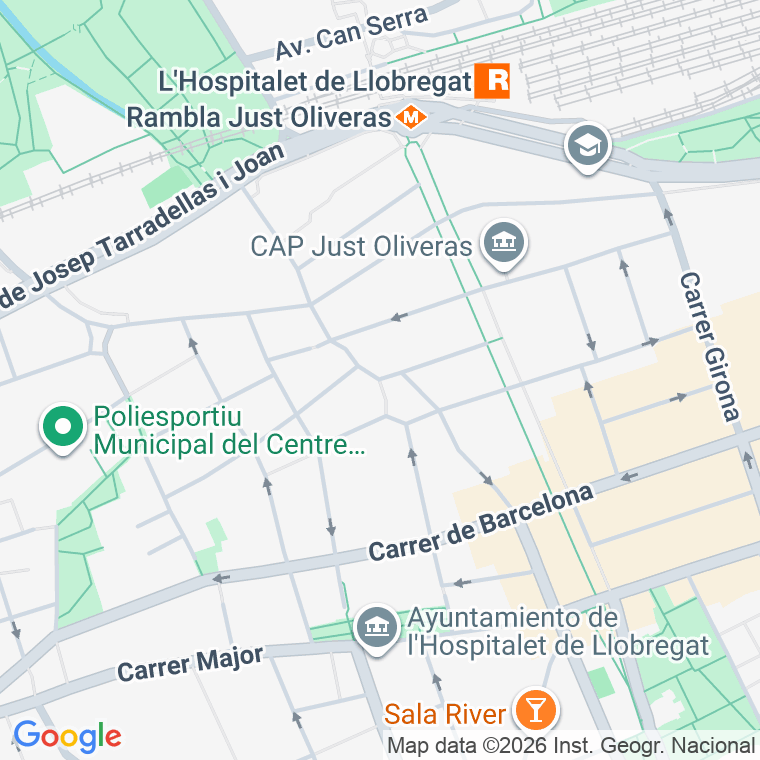 Código postal de Riera de la Creu en Hospitalet de Llobregat,l'