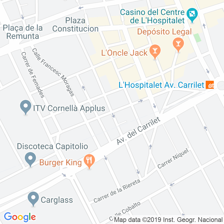 Código Postal calle Sant Roc   (Impares Del 1 Al 65)  (Pares Del 2 Al 64) en Hospitalet de Llobregat,l'