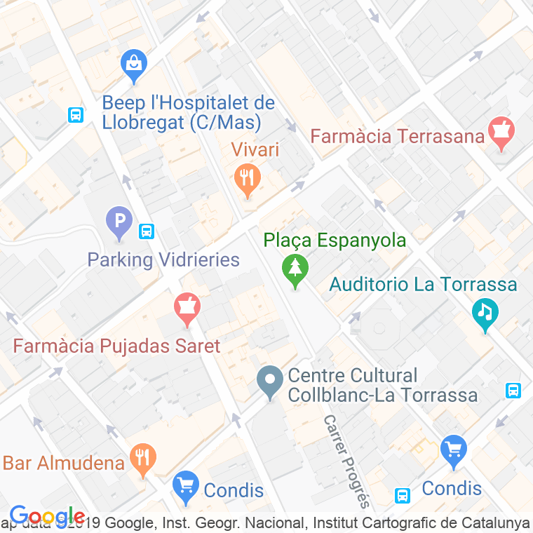 Código Postal calle Espanyola, plaça en Hospitalet de Llobregat,l'