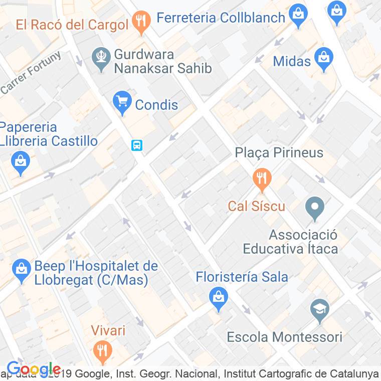 Código Postal calle Reverter en Hospitalet de Llobregat,l'