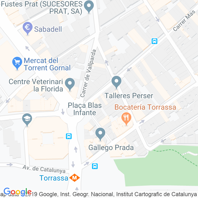 Código Postal calle Blas Infante, plaça en Hospitalet de Llobregat,l'