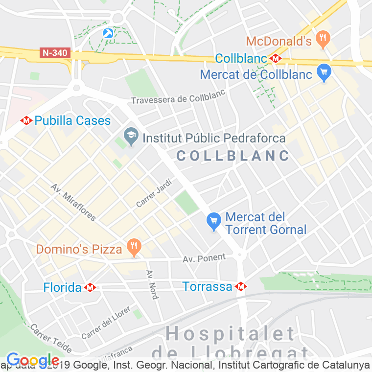 Código Postal calle Torrente Gornal, avenida (Pares Del 2 Al Final) en Hospitalet de Llobregat,l'