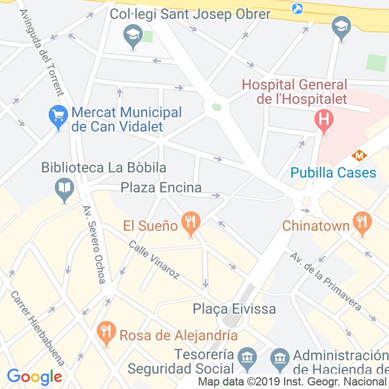 Código Postal calle Bosc, avinguda en Hospitalet de Llobregat,l'