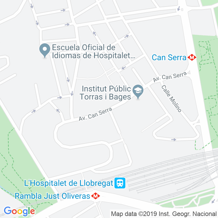 Código Postal calle Can Serra, avinguda en Hospitalet de Llobregat,l'