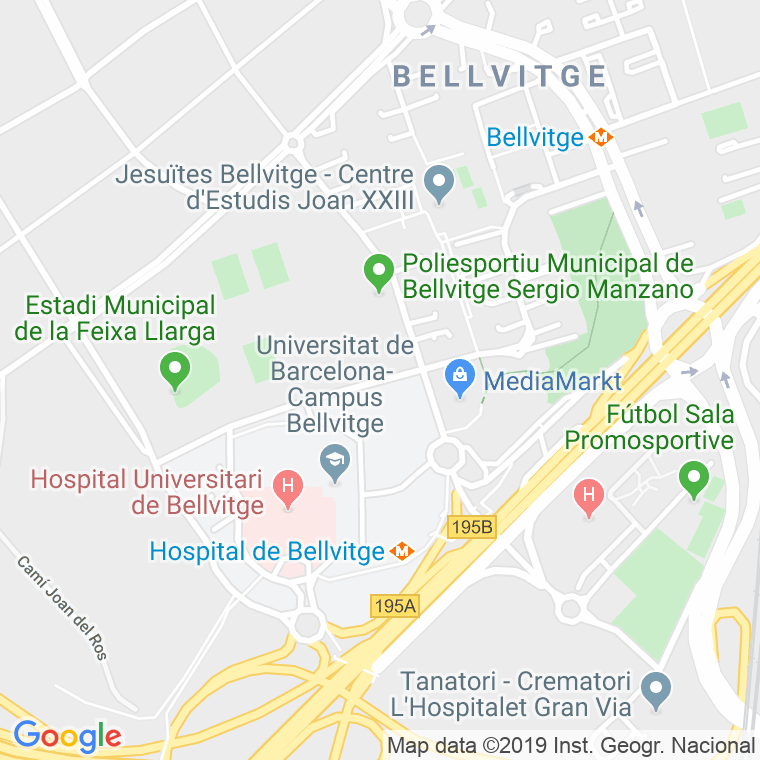 Código Postal calle Residencia De La en Hospitalet de Llobregat,l'