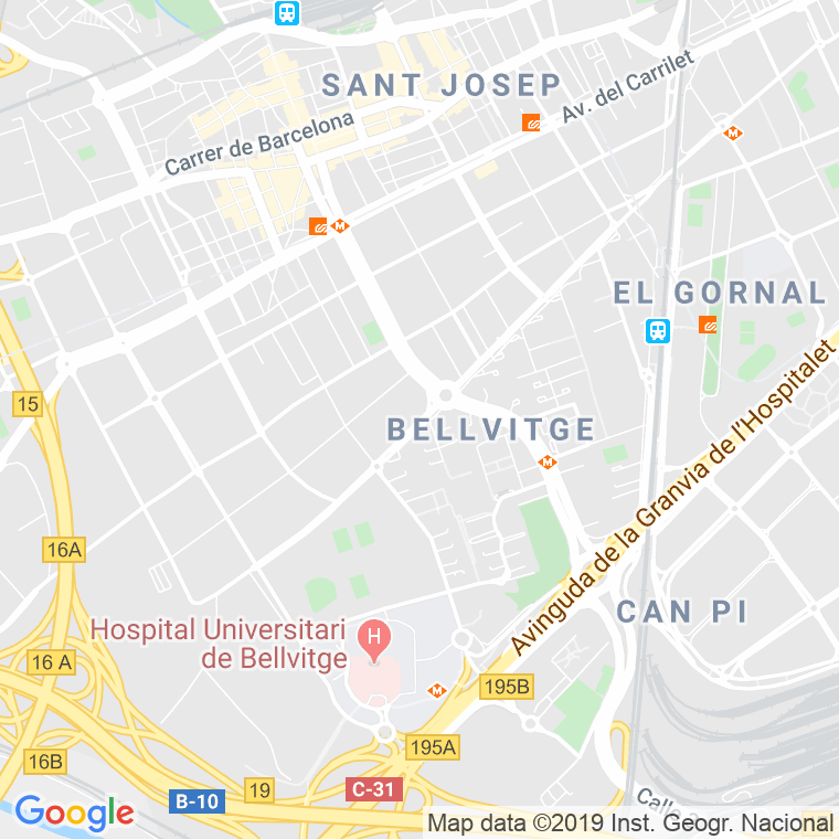 Código Postal calle Travessia Industrial   (Impares Del 1 Al 205) en Hospitalet de Llobregat,l'