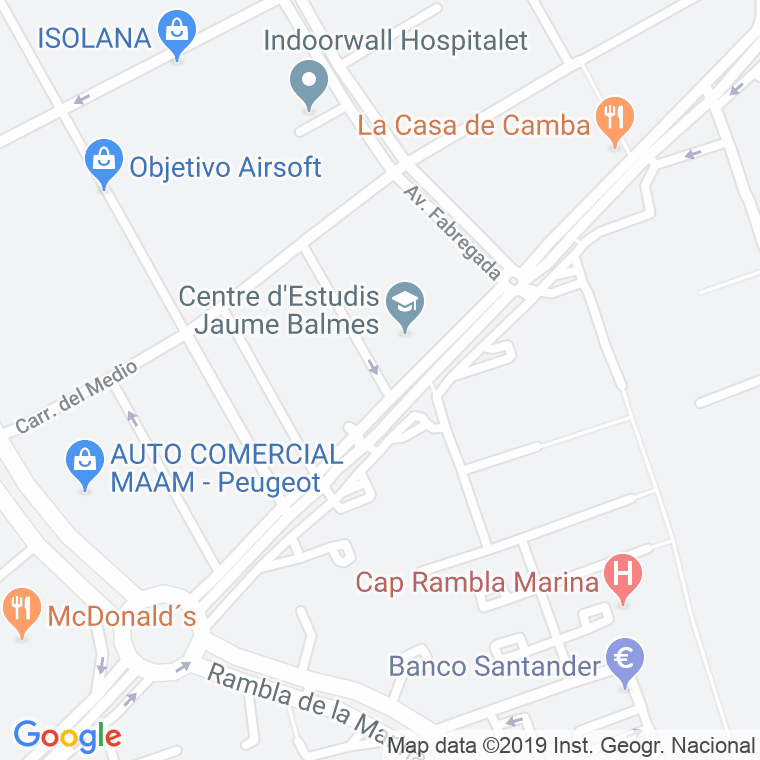 Código Postal calle Vilardosa en Hospitalet de Llobregat,l'