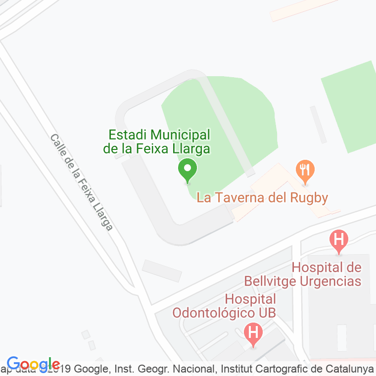 Código postal de Feixa Llarga, de La, Carretera (impares del 1 al Final)  (pares del 2 al Final) en Hospitalet de Llobregat,l'